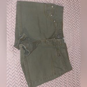 Army green booty shorts
